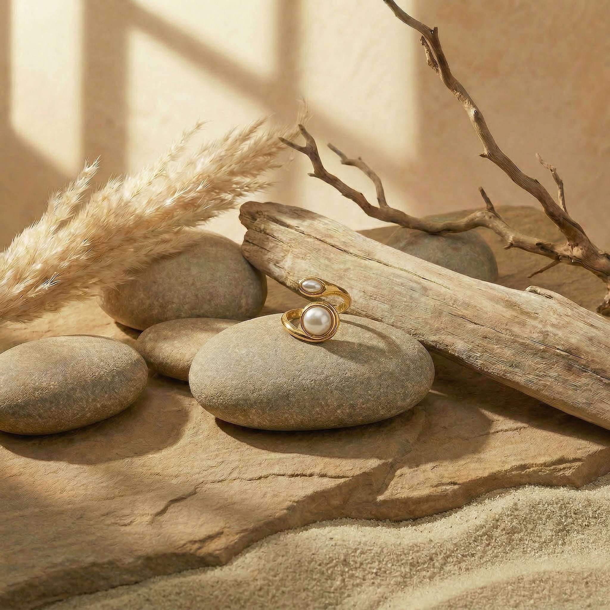 Courbe Perle Ring